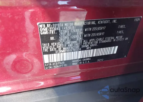 2025 Toyota Rav4 Hybrid Xle from USA, damaged, VIN 4T3RWRFV9SU165556